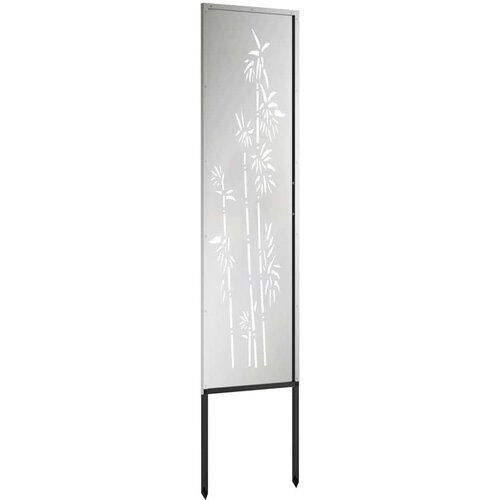 vidaXL Privatnost u vrtu Cvjetni Srebrno 32 x 140 cm Pocinčani čelik Cijene