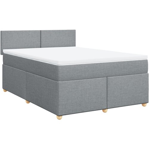 Maison Chic Box spring postelja - Vzmetna postelja z vzmetnico svetlo siva 160x200 cm žamet SL17851, (21892437) Cene