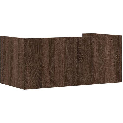  Zidna polica smeđa boja hrasta 70,5 x 35 x 30,5 cm drvena Slike