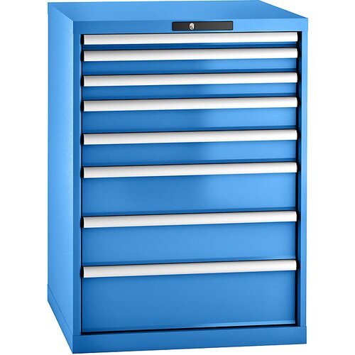 LISTA Predalnik, jeklena pločevina, VxŠ 1000 x 717 mm, 8 predalov, svetlo modra Cene