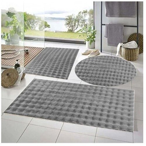Mila Home Sive kopalni&amp;scaron;ke preproge v kompletu 3 ks 60x100 cm Powder &amp;ndash; Slike