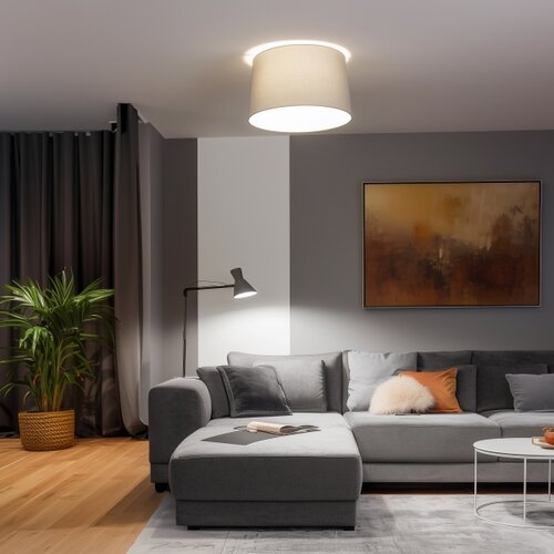  Brilagi - LED plafonski luster CERIA 1xE27/40W/230V prečnik 45 cm siva Slike