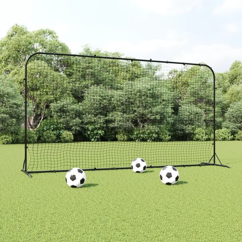 Nogometna mreža za odbijanje crna 366 x 90 x 183 cm HDPE Slike