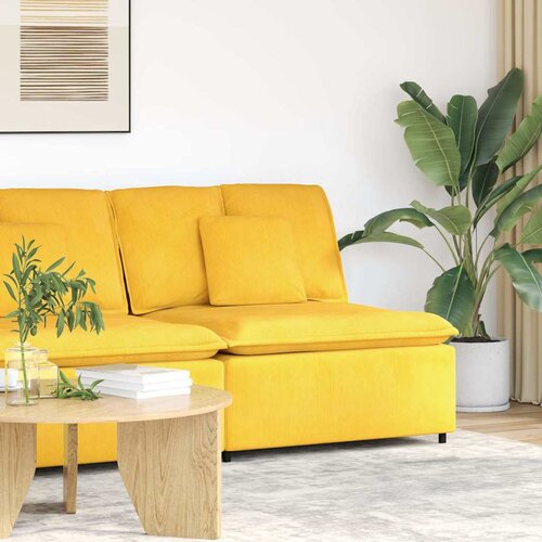  Modularni kauč s jastucima svijetložuti 100 cm Cene