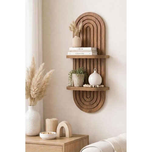 Hanah home Artmtkwll2D - Drvena Polica za Zid od Hrasta Slike