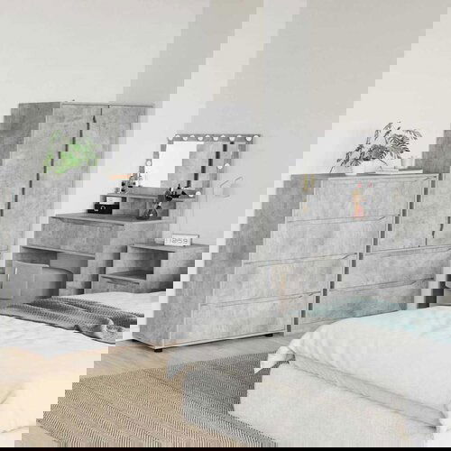 VidaXL Ormari za skladi&amp;scaron;tenje 2 pcs Betonski sivi 80 x 48 x 105 cm Slike