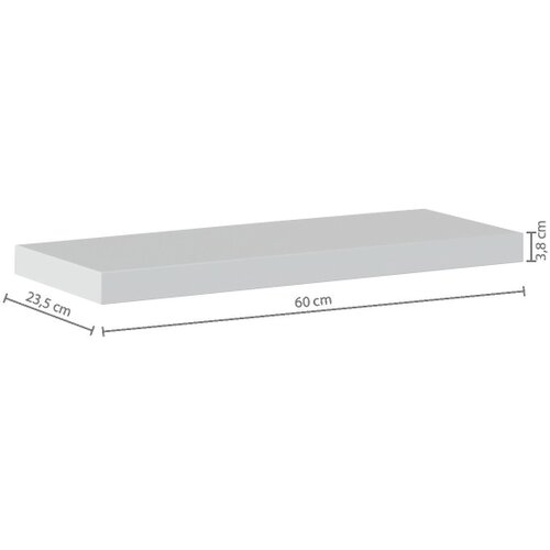 Zidna polica HYLE 60x24 cm bela Slike