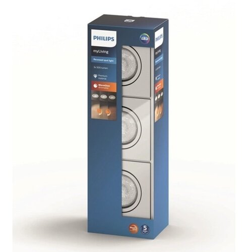 Philips 50393/11/P0 - KOMPLET 3x LED prigu&amp;scaron;iva svetiljka SHELLBARK LED/4,5W/230V Slike