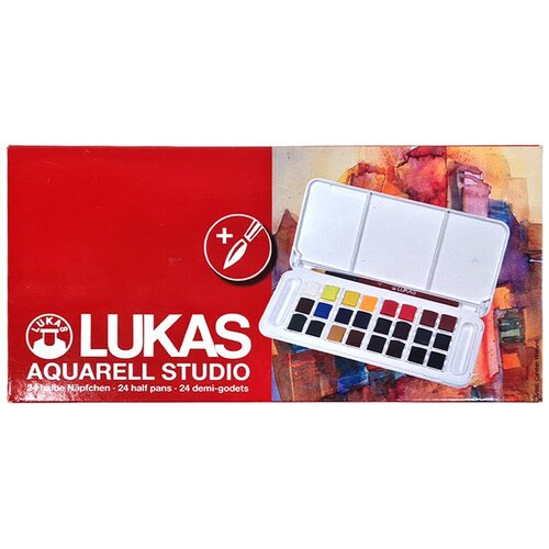 Lukas Studio akvarelne barve set 24 tabletk Travel, (20615125) Slike