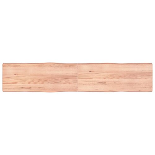 vidaXL Stolna ploča svjetlosmeđa 200x40x(2-6) cm obrađena hrastovina Cijene