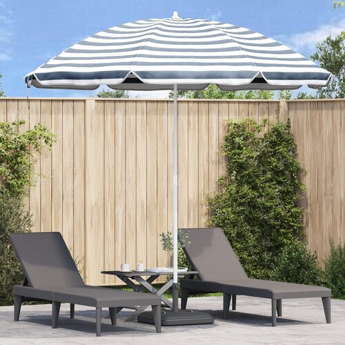vidaXL Suncobran za plažu Plavi i bijeli Metalni okvir, tkanina 300 cm Cijene