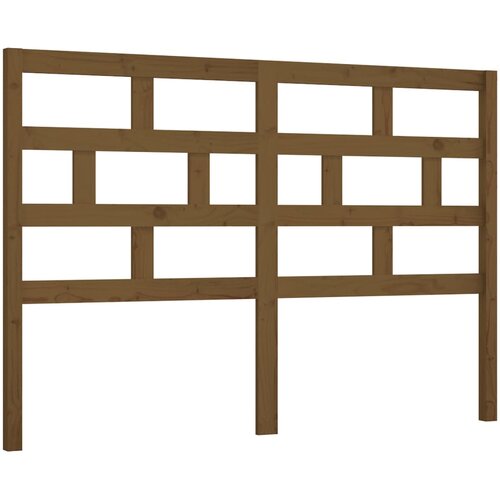  Uzglavlje za krevet boja meda 166 x 4 x 100 cm masivna borovina Slike