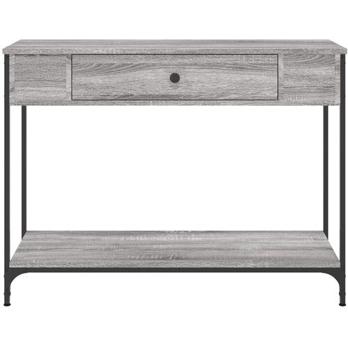  Konzolni stol siva boja hrasta 100x34,5x75 cm konstruirano drvo Slike