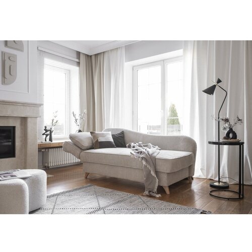 Miuform Bež ležalnik iz rebrastega žameta (levi kot) Chic Charlotte &amp;ndash; Slike