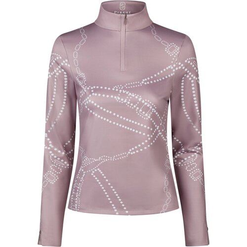 Pikeur Majica z zadrgo in verižnim potiskom, rosy lilac - 38 Slike
