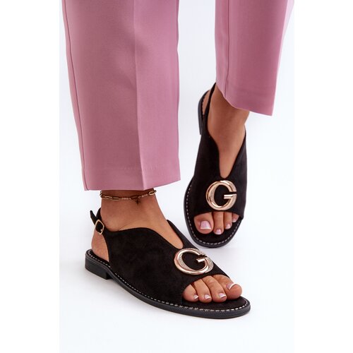 S. BARSKI Elegant Women's Sandals with Eco Suede Decoration S.Barski Cene