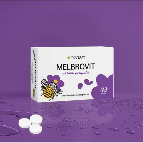 Hedera Melbrovit, matična mliječ u pastilama, 32 pastile Slike