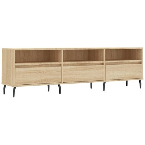 Maison Chic TV omarica - TV stojalo - Televizijska omarica sonoma hrast 150x30x44,5 cm inženirski les, (21699921) Slike