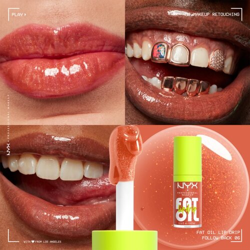 NYX Professional Makeup Fat Oil Lip Drip olje za ustnice 4,8 ml odtenek 01 My Main za ženske Slike