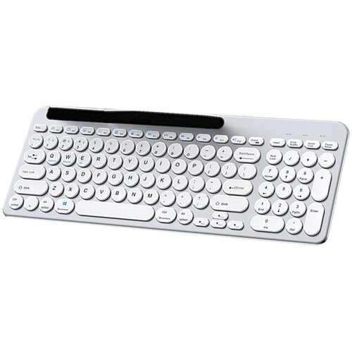 INF Tri-mode brezžična tipkovnica za 3 naprave, tihi škarjasti tipki Silver, (5000310581) Cene