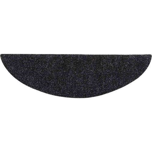  Prostirke za stepenice, samoljepljive, 5 kom, 56x17x3 cm, crne, poluokrugle Slike