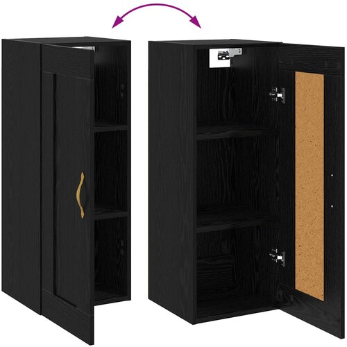  Ormar za Zid Crni hrast 34,5 x 34 x 90 cm Konstruirano drvo Slike