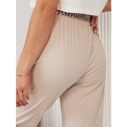 DStreet Women's ERLON fabric trousers, light beige Cene