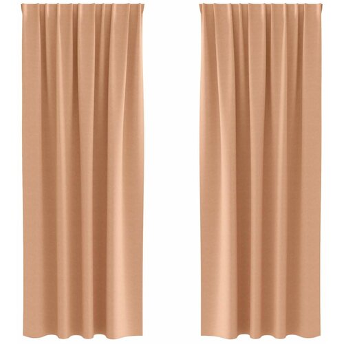 vidaXL Zavese za zatemnitev z obroči 2 pcs Svetlo rjava 225 x 140 cm, (5000149306) Cene