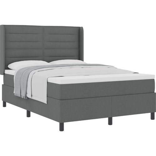 vidaXL Box spring krevet Tamno siva 160 x 200 cm tkanina Cene