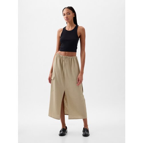 GAP Linen midi skirt utility - Women's Cene