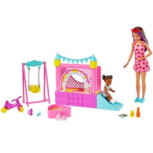 Mattel Barbie Skipper Babysitters Inc. Bounce House Dolls and Playset, (20498717) Cene
