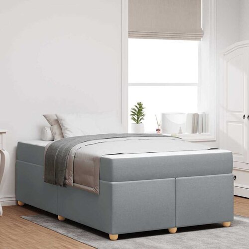 vidaXL Okvir kreveta s madracem Svjetlosiva 120 x 190 cm tkanina Cijene