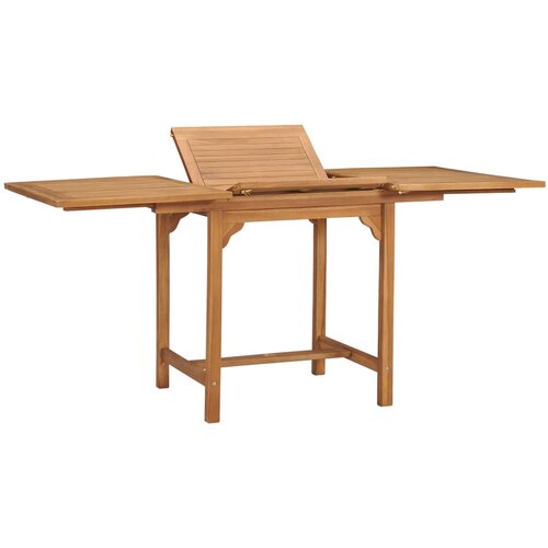  Pro&amp;scaron;irivi vrtni stol (110 - 160) x 80 x 75 cm masivna tikovina Slike