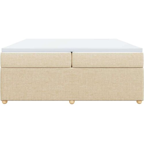 vidaXL Krevet s oprugama i madracem krem 200 x 200 cm od tkanine Cijene