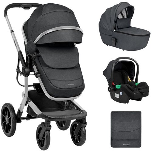 Kikka Boo kolica irene premium 3in1 set sa i-size auto sedi&amp;scaron;tem i tvrdom korpom dark grey Slike