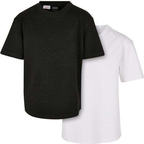 Urban Classics Kids Boys Heavy Oversized Tee 2-Pack white+black Slike