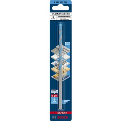 Bosch EXPERT CYL-9 MultiConstruction burgija 6 x 90 x 150 mm ( 2608900612 ) Slike