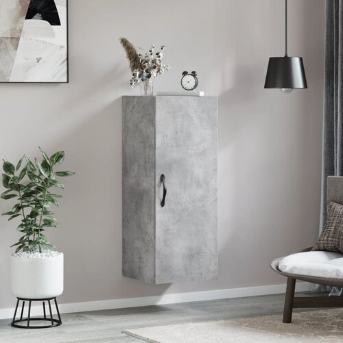 vidaXL Stenska omarica betonsko siva 34,5x34x90 cm inženirski les Cene