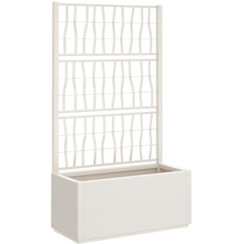 Maison Chic Cvetlično korito - Cvetlični Lonec z oporno mrežo belo 80x36x140 cm PP, (21789607) Cene
