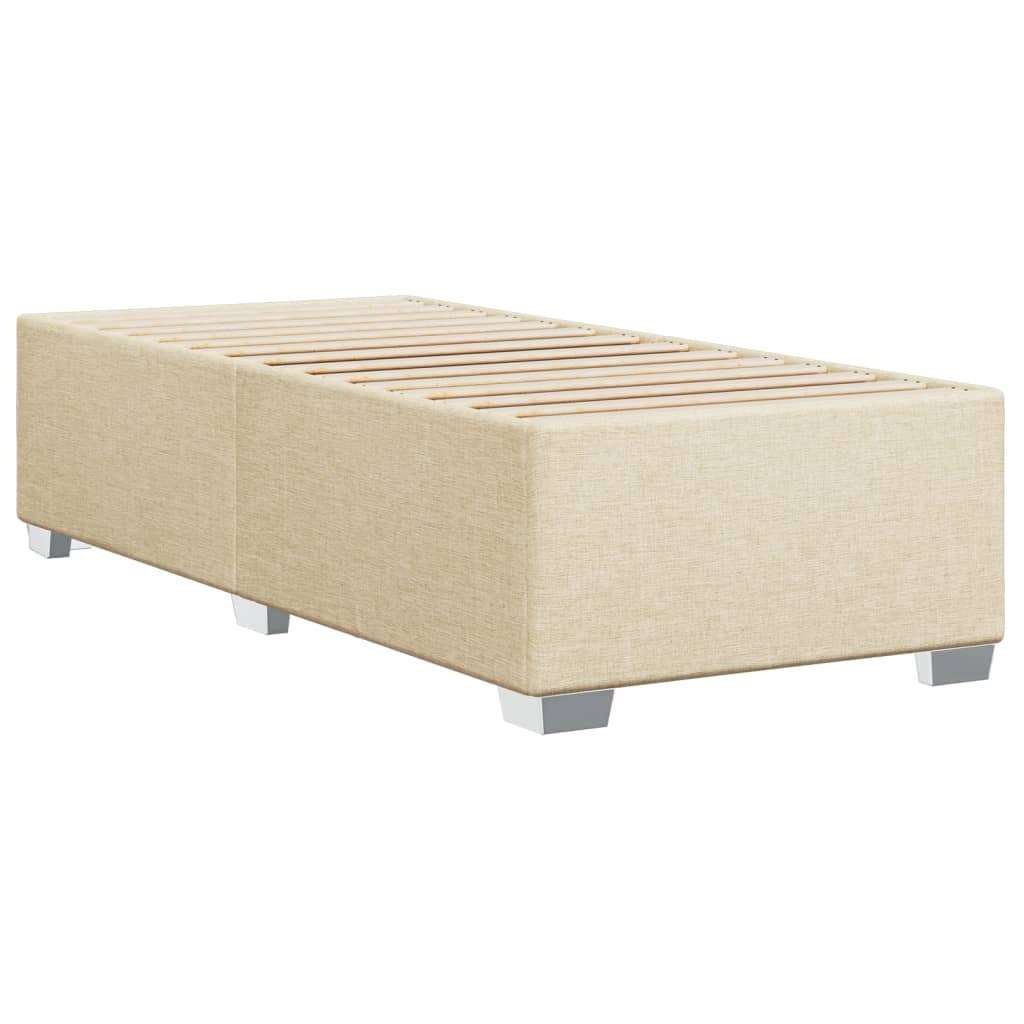 vidaXL Box spring postelja z vzmetnico krem 80x200 cm blago Cene