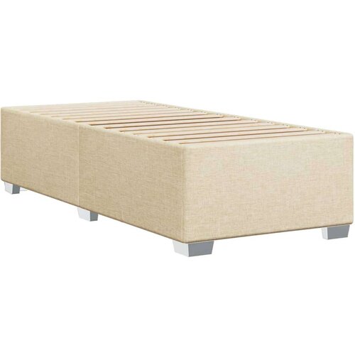 vidaXL Okvir kreveta s oprugama i madrac krem 80x200 cm od tkanine Cene