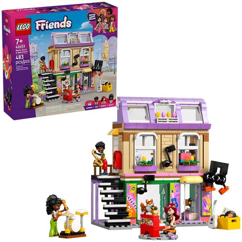 Lego Friends: Prodavaonica glazbenih instrumenata i stan Slike