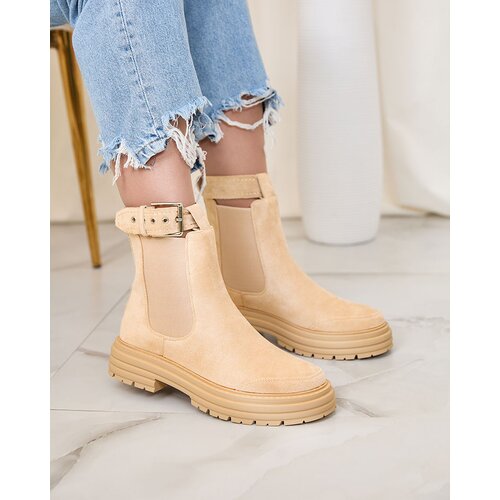 Resti Beige women's boots with decorative strap Loffdo Cene