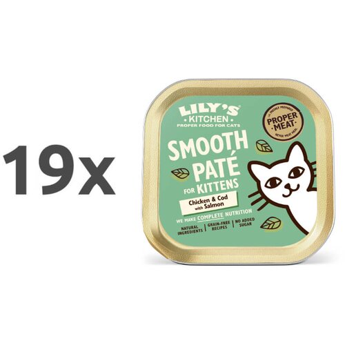Lily's Kitchen smooth Paté kitten - piščanec, polenovka in losos 19 x 85 g Cene