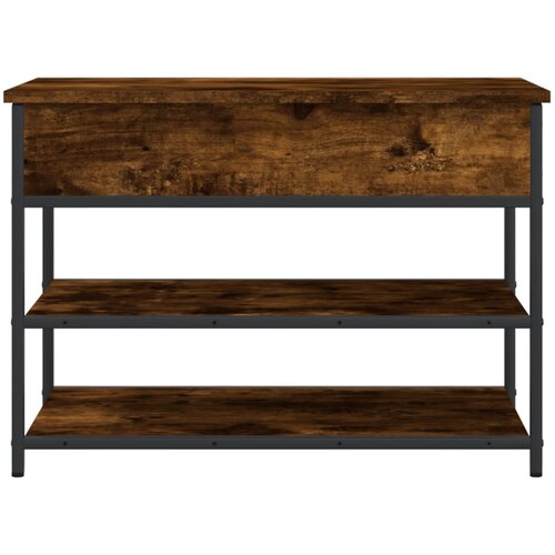  Klupa za cipele boja dimljenog hrasta 70x42,5x50 cm drvena Slike