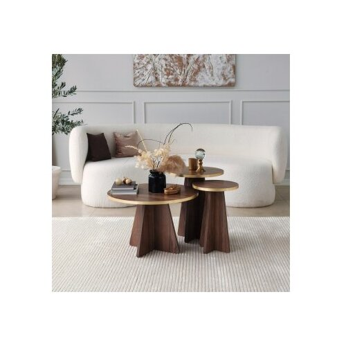 Hanah home Mushroom stolić za dnevni boravak, smeđe-zlatni Slike