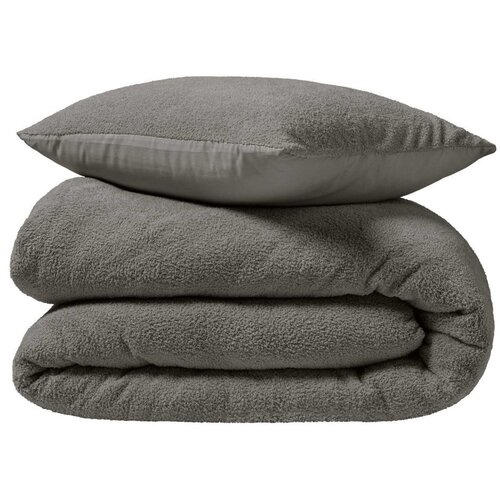 Douceur d intérieur Antracitno siva posteljina za bračni krevet/za produženi krevet od mikropliša 240x220 cm Helena – Cijene