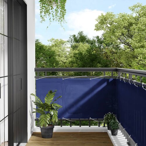 The Living Store Balkonsko platno modro 75x800 cm 100 % poliestrski oxford - Balkonsko Platno, (21502056) Cene