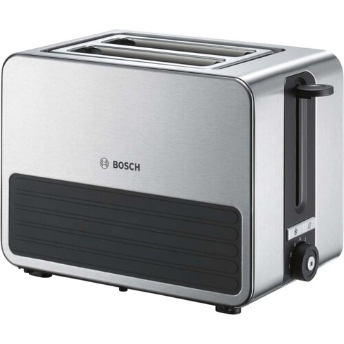 Bosch Toster TAT7S25 s ugrađenim nastavkom za pecivo plemeniti čelik, crna Cijene