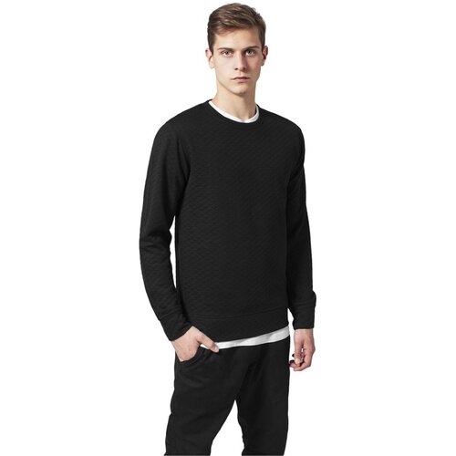 Urban Classics Diamond Quilt Crewneck black Cene